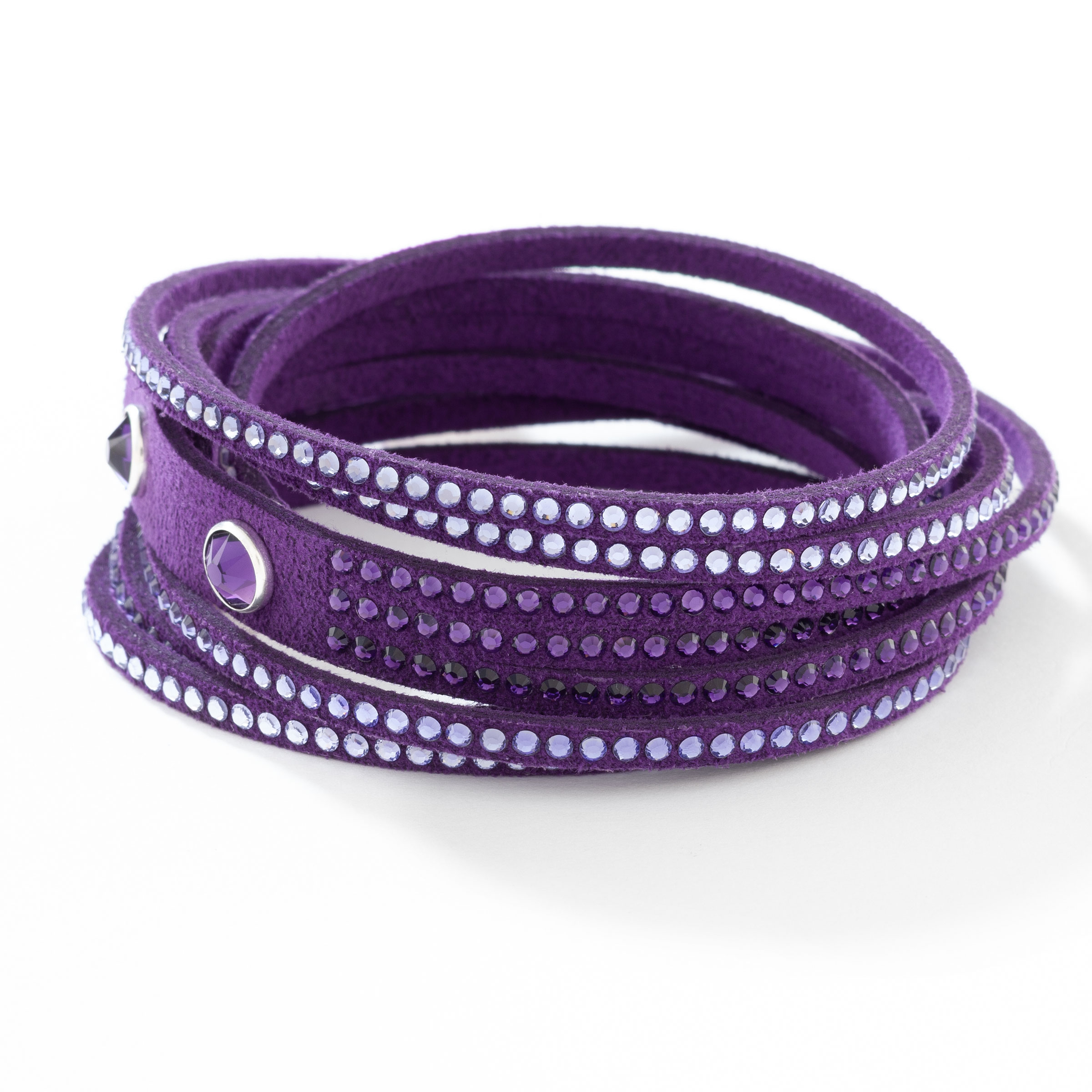 BeBold Shimmering Heart Purple Crystal Fashion Stylish Beads Bracelet –  OfferOffer