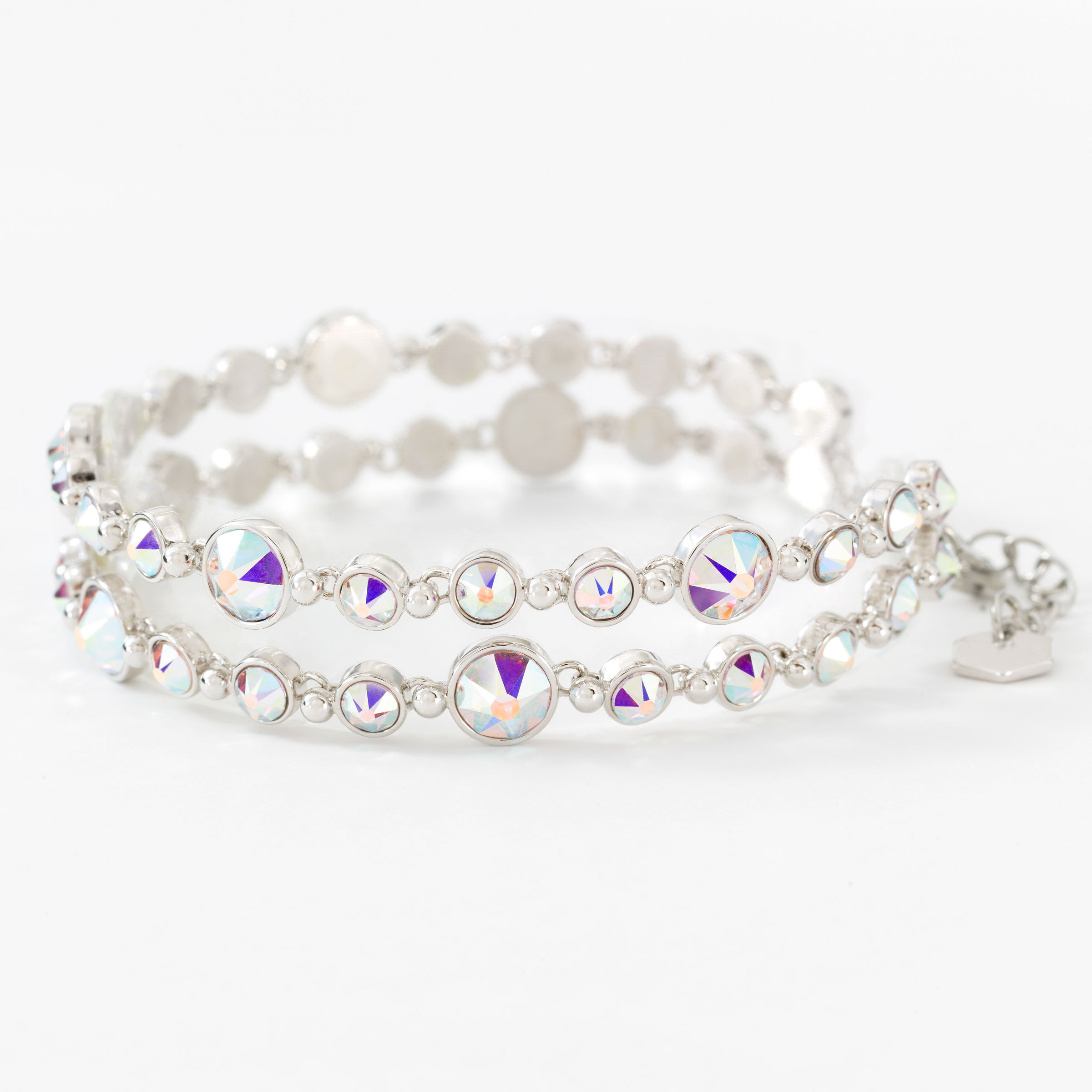 Silver AB Diamond Crystal Rhinestone 5 Row Stretch Bracelet Bangle Cuff  /1056 - Etsy Finland