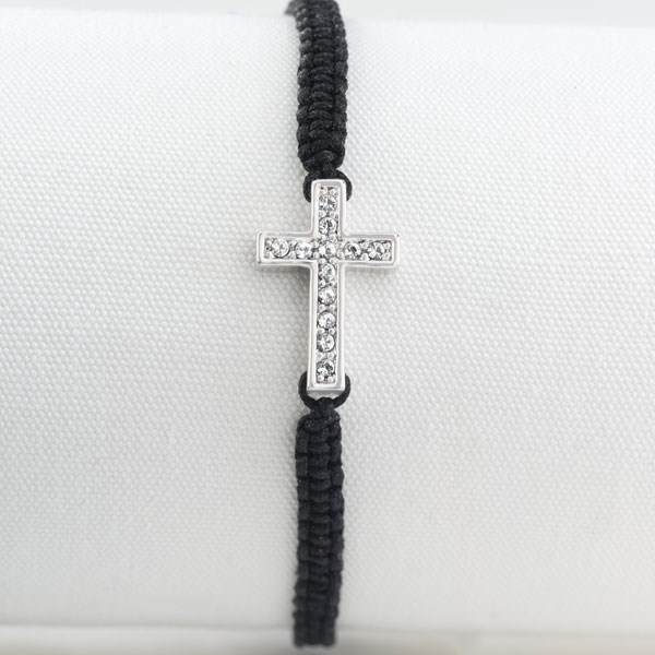 Swarovski crystal cross bracelet top