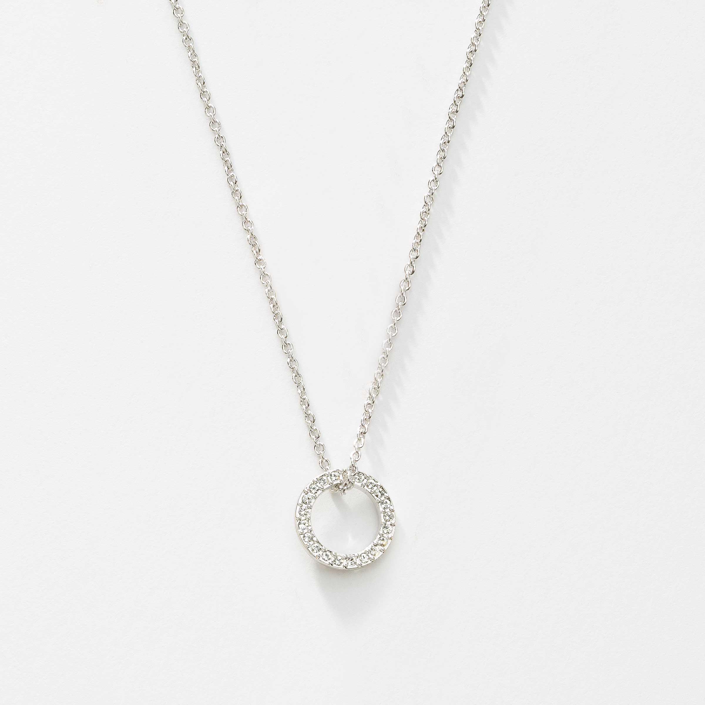Circle crystal necklace deals