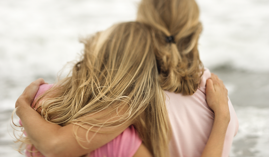 Mother and Daughter wearing pink