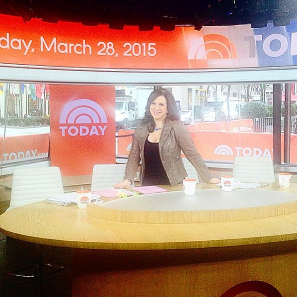 Carey Reilly on the Today Show set