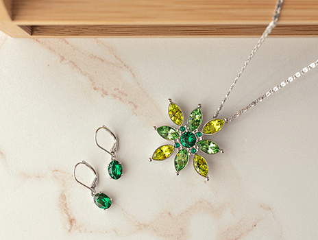 Summer Bloom Pendant, Green