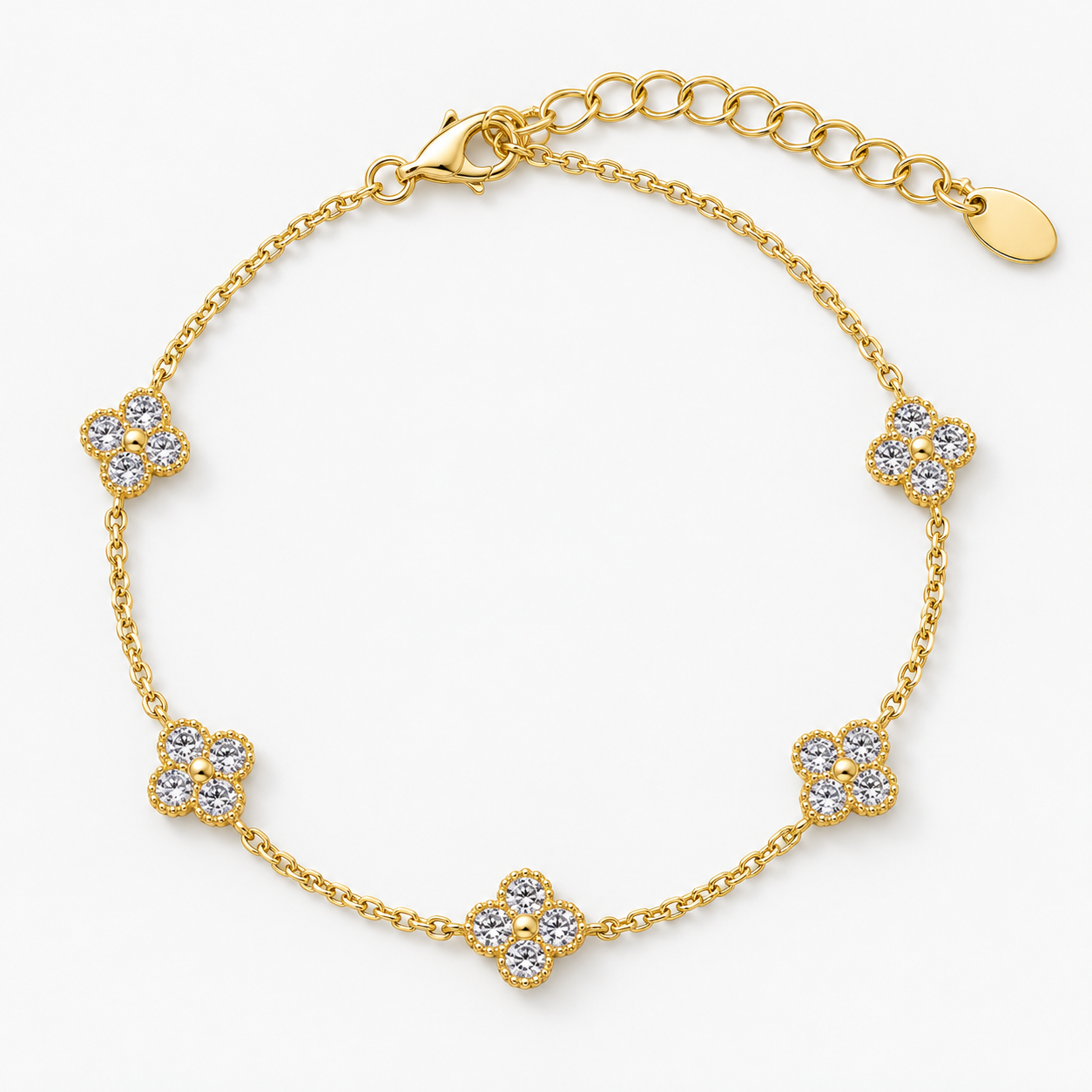 Ophelia Bracelet Curbside Necklace, Golden